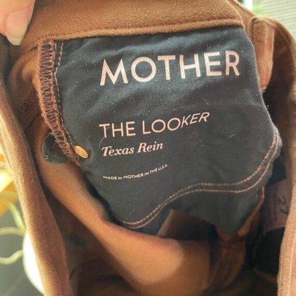 Mother The Looker Texas Rein Faux Suede Pants in Brown Size 27 - Picture 7 of 10